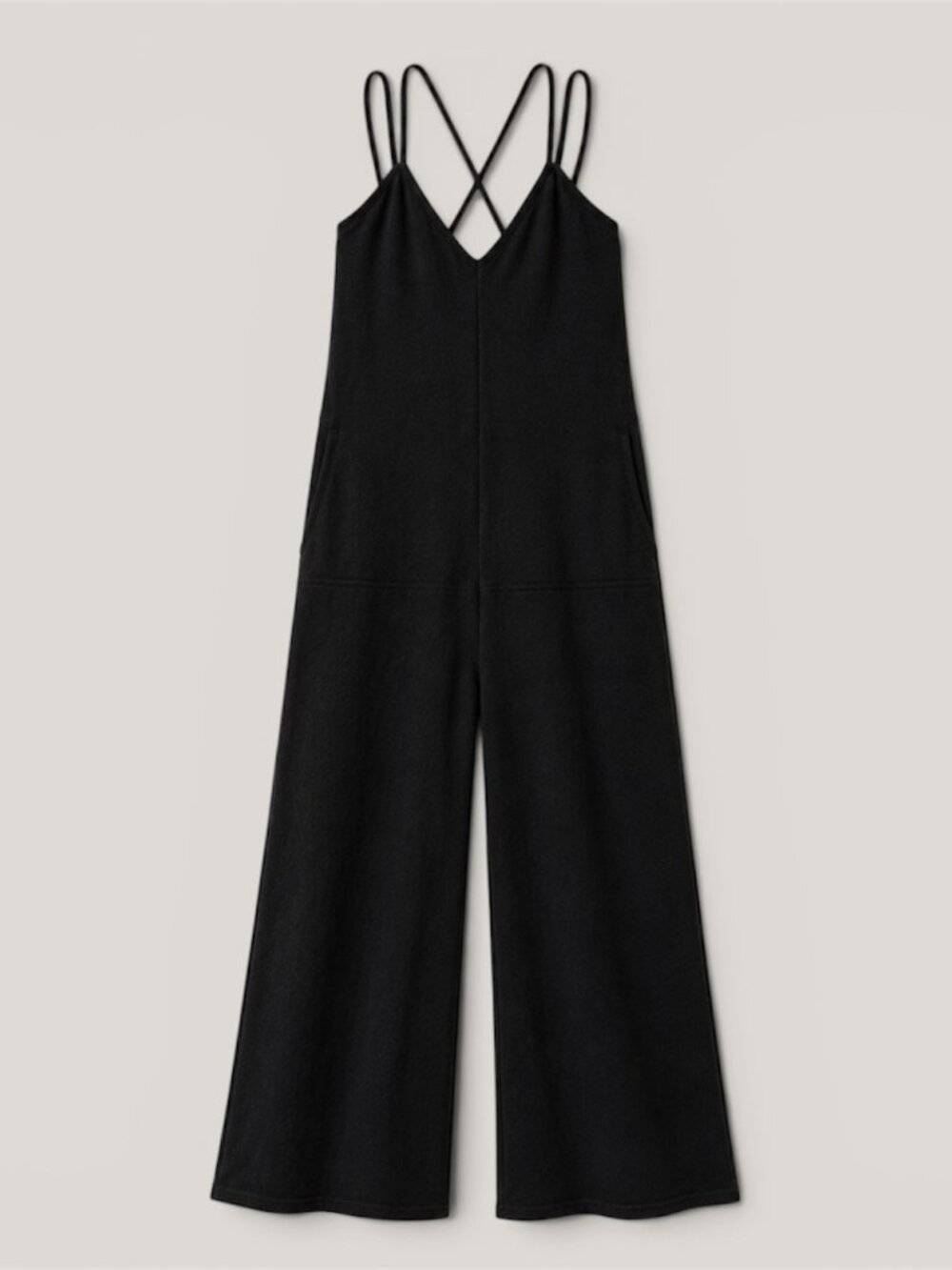Free People Beach Black Strappy Back Jumpsuit